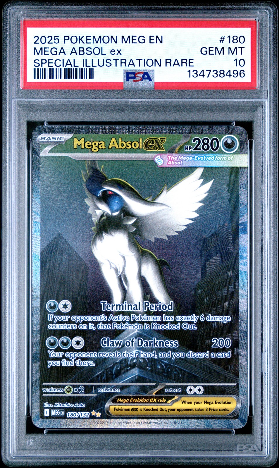 2025 POKEMON MEG EN-MEGA EVOLUTION #180 MEGA ABSOL EX PSA 10