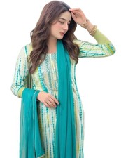 GoSriKi Women's Rayon Viscose Printed Straight Kurta with Pant Dupatta