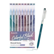 9 Colored Gel Pens Set, 0.5mm Fine Point for Black Paper  White Paper, Cute ...