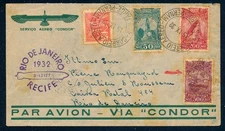 Brazil LZ 127 Graf Zeppelin, Sept 15, 1932, Recife, Rio, Brazil, Sieger 178. B