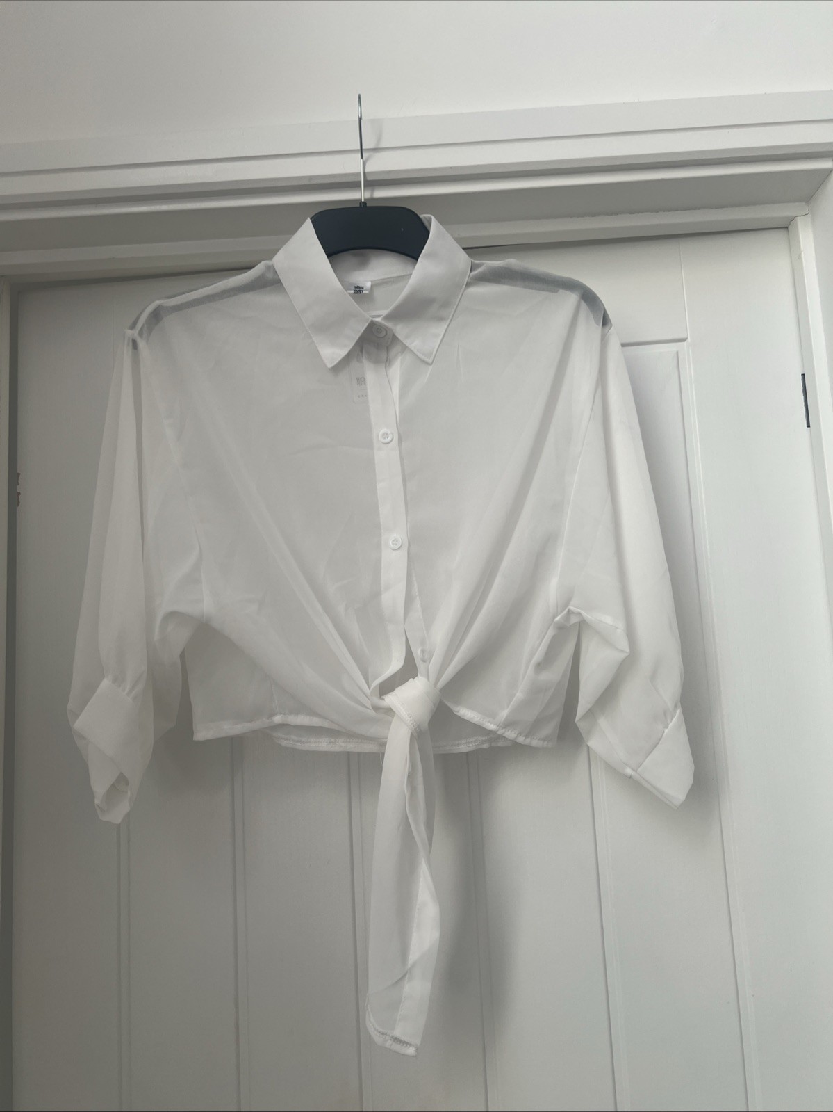 Chiffon White Blouse - Shein Size M - New rrp £12.99