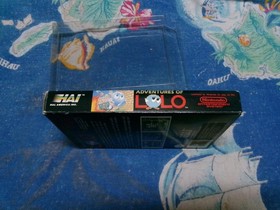 #695 ADVENTURES OF LOLO Nintendo NES Cart w/ Box Sleeve Styrofoam TESTED