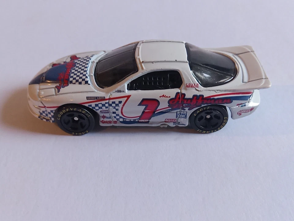 Coche de carreras Mattel Hot Wheels IROC Firebird #7 1998 Pontiac White Huffman 1/64 Foto 4 de 4