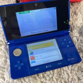 Nintendo 3DS Cobalt Blue Luigi Edition Handheld Handheld Console CTR-001 Tested