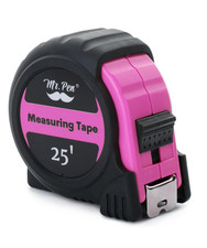- Retractable Tape Measure 25 Ft, Pink, Easy Read, Steel Retractable Measuring T