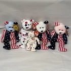 Ty Beanie Baby USA 4th of July - Spangle x3 & Glory - Lot of 4 Vintage Bears