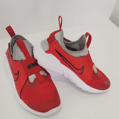 Nike DJ6038-600 size 4Y Slip-On Breathable Red Gray White Low Top Athletic Shoes