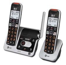 New AT T 2-Handset Cordless Phone with Answering System and Smart Call Blocker