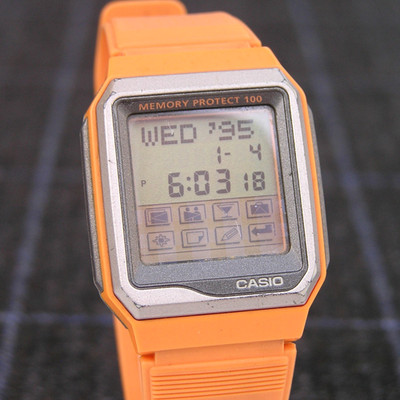 Casio Hotbiz VDB-101JIM Touchscreen Uhr Invisible Machine 90er Retro Orange