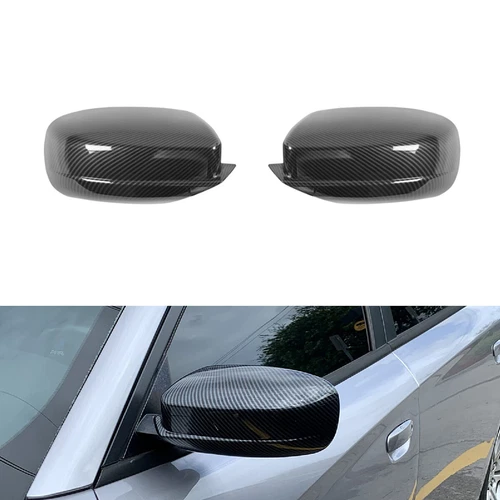 For 2011-2020 Chrysler 300 Charger Carbon Fiber Pattern Side Wind Mirror Caps