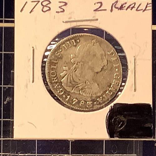 1783 2 Reales Spain Bolivia Carolus III Great Detail Rare In This Condition! - Picture 2 of 4