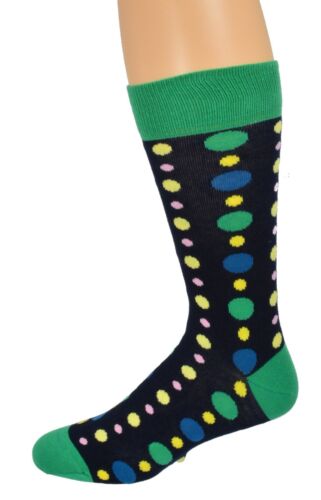 Sierra Socks Men's Casual Cotton Blend Fashion Design Mid Calf Dress Crew Socks - Picture 52 of 78
