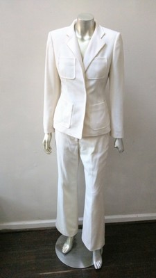 winter white pant suit