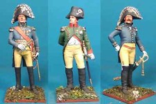 Unassembled French Marshals and Officers, White Metal 60 mm 1/30 Figure kit