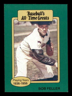 1987 Hygrade All-Time Greats #34B Bob Feller Hat Logo Not Visible Indians HOF NM