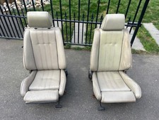 Read Bmw E30 Pair Front Tan Leather Sport Seats Need Work