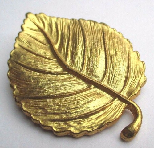 Broche Fantaisie Vintage Couleur Or - Finement Gravée En Relief, Rare, Très Bon état