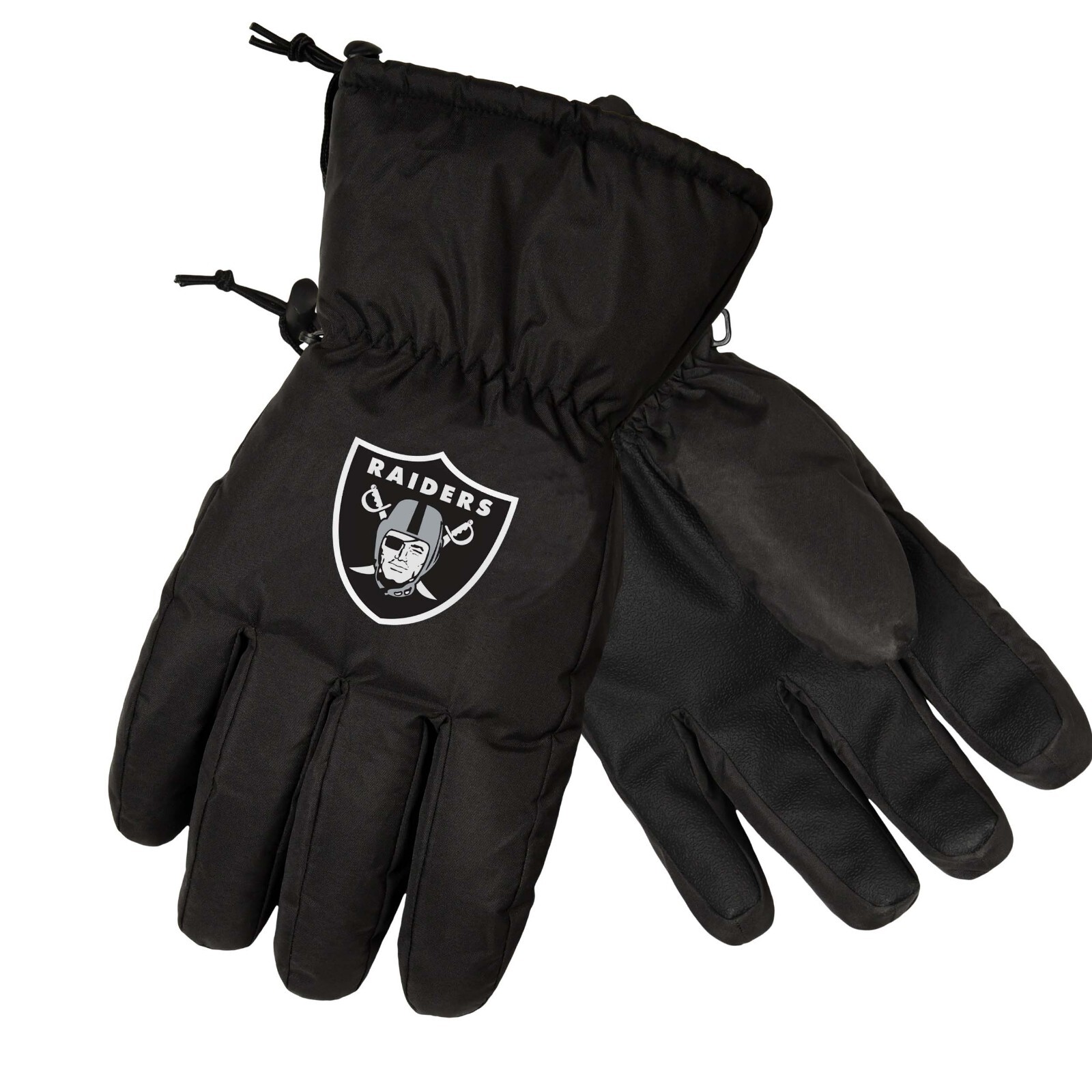 Gants Las Vegas Raiders - Grand Logo Noir - Polaire - Unisexe S/M Ou L/XL - Neuf