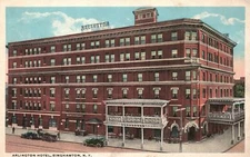 Prospect View Of Arlington Hotel Building Binghamton New York Postcard 1922