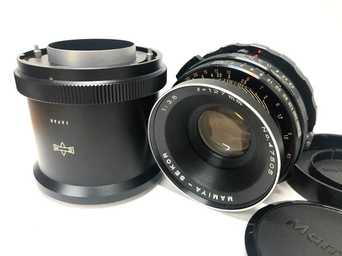 ?EXC+5? Mamiya Sekor 127mm f/3.8 Lens w/Extension Tube Ring No.2 from Japan