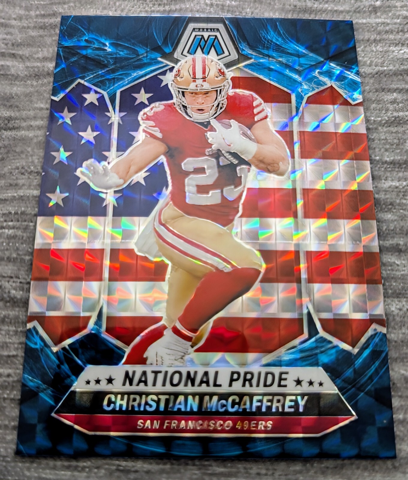 2024 Panini Mosaic #256 Christian McCaffrey Mosaic Genesis SSP Case Hit