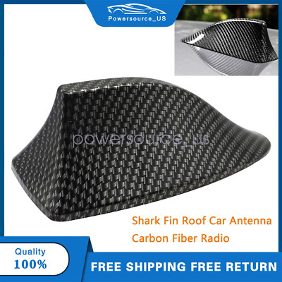 Shark Fin Roof Car Antenna Carbon Fiber Radio FM/AM Antena Radio Universal