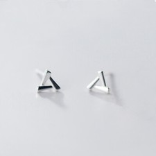 Echt 925 Sterling Silber *Ohrschmuck Ohrringe Ohrstecker *Quadrat Dreieck Design