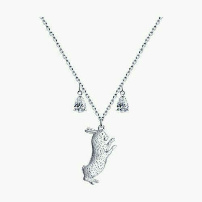 Silver Chain Pendant 925 Silver Crystal Swarovski Necklace Collie Genuine Jewellery