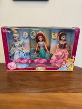 2004 Disney Princess Porcelain Dolls Brass Key Keepsakes Rare Set- NIB