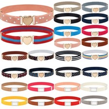 Boys Kids Belts Girls Elastic Adjustable Buckle Children Silver Alloy Toddler L