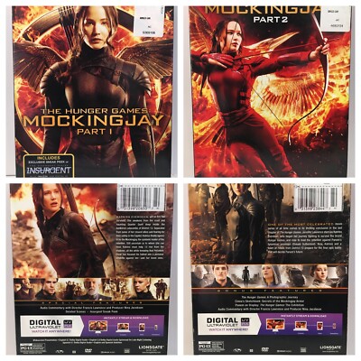 The Hunger Games DVD Lot: Mockingjay Parts 1 & 2 - W/Slipcovers Brand New Sealed