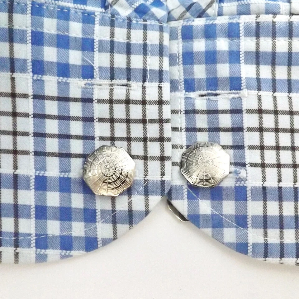 10k White Gold Octagon Spider Web Mens Cufflinks Art Deco Two Tone - Image 2 of 4