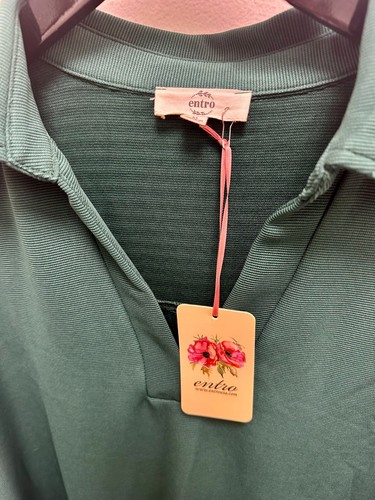 Entro Womens Collared V-Neck Sleeveless Mini Dress D23455 Forest NWT Medium - Picture 3 of 3