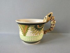 tasse en céramique signée Paul Fouillen à Quimper, dragon, années 40