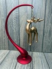 Gold Reindeer Ornament 6" By Old East Main Co