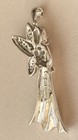 VTG Sterling Silver Fairy Pendant Natural Diamond Wings Tanzanite 925 — photo 9