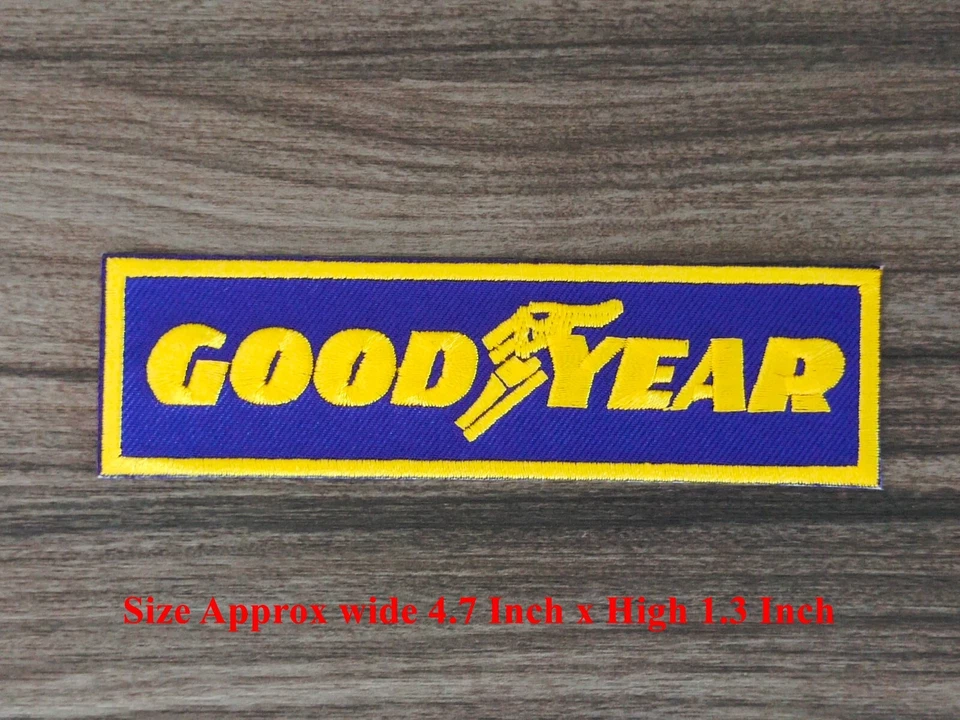 3 pcs GOODYEAR Racing Car MOTOR Iron on Patch Embroidered Sew on Coat/Jacket/bag - Image 2 of 4