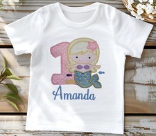 Mermaid birthday shirt Personalized mermaid shirt, Birthday mermaid toddler shi