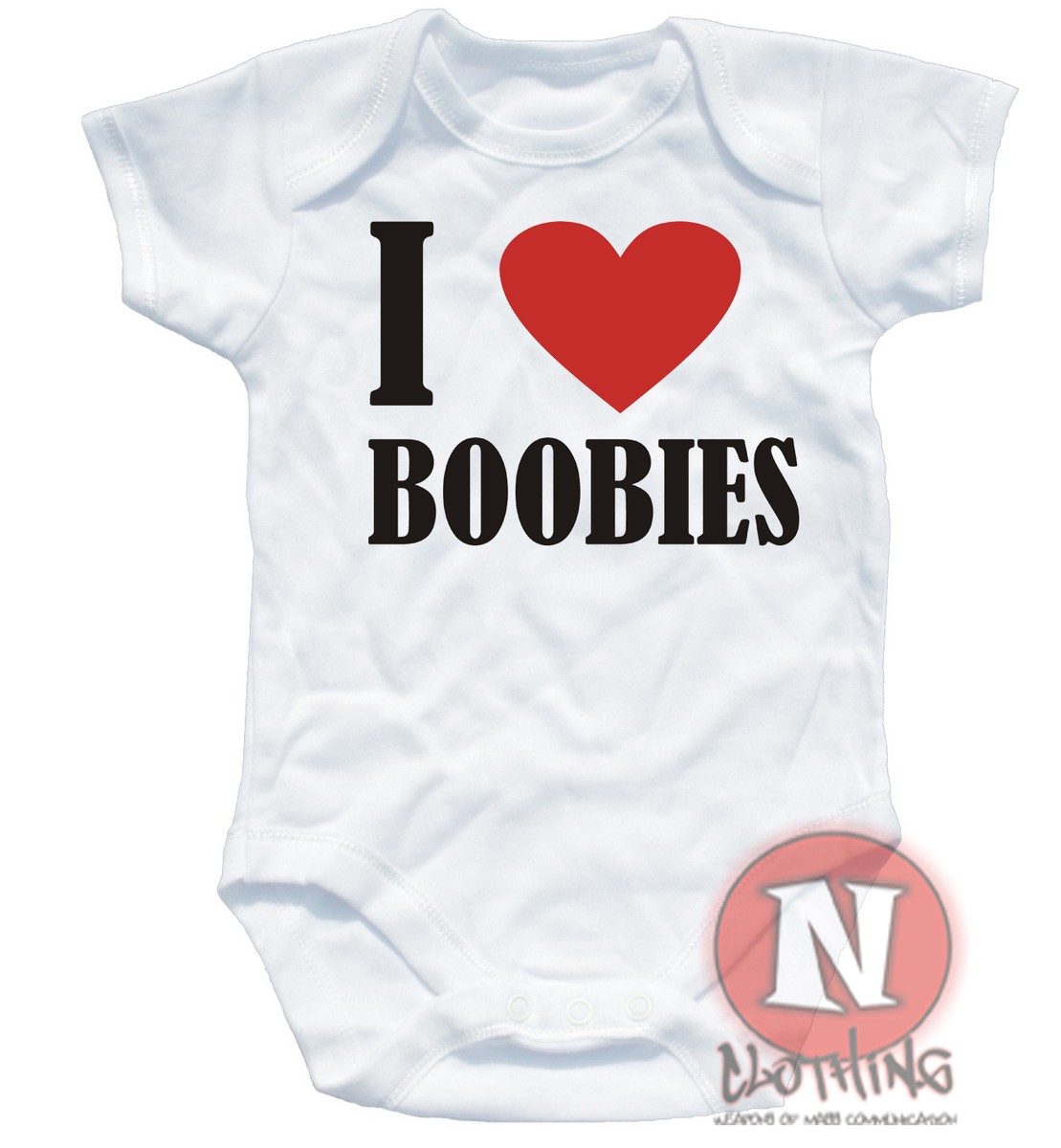 Body Bébé Naughtees Clothing 'Danger Mortel' - 100% Coton, Manches Courtes - Taille Unique? - Neuf Sans étiquettes