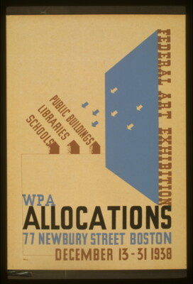 8'' x 10'' Photo Federal Art Exhibition WPA allocations, Boston, Massachusetts