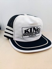Vintage USA MADE 3 STRIPE King Trucking Trucker Hat Snapback Cap 80s 90s