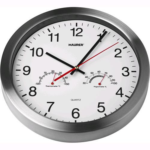 Orologio Da Parete Bianco Struttura Acciaio Quadrante Vetro - Maurer