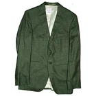 SOR SÖR men's jacket sport coat blazer wool silk linen 98 L green check thin New
