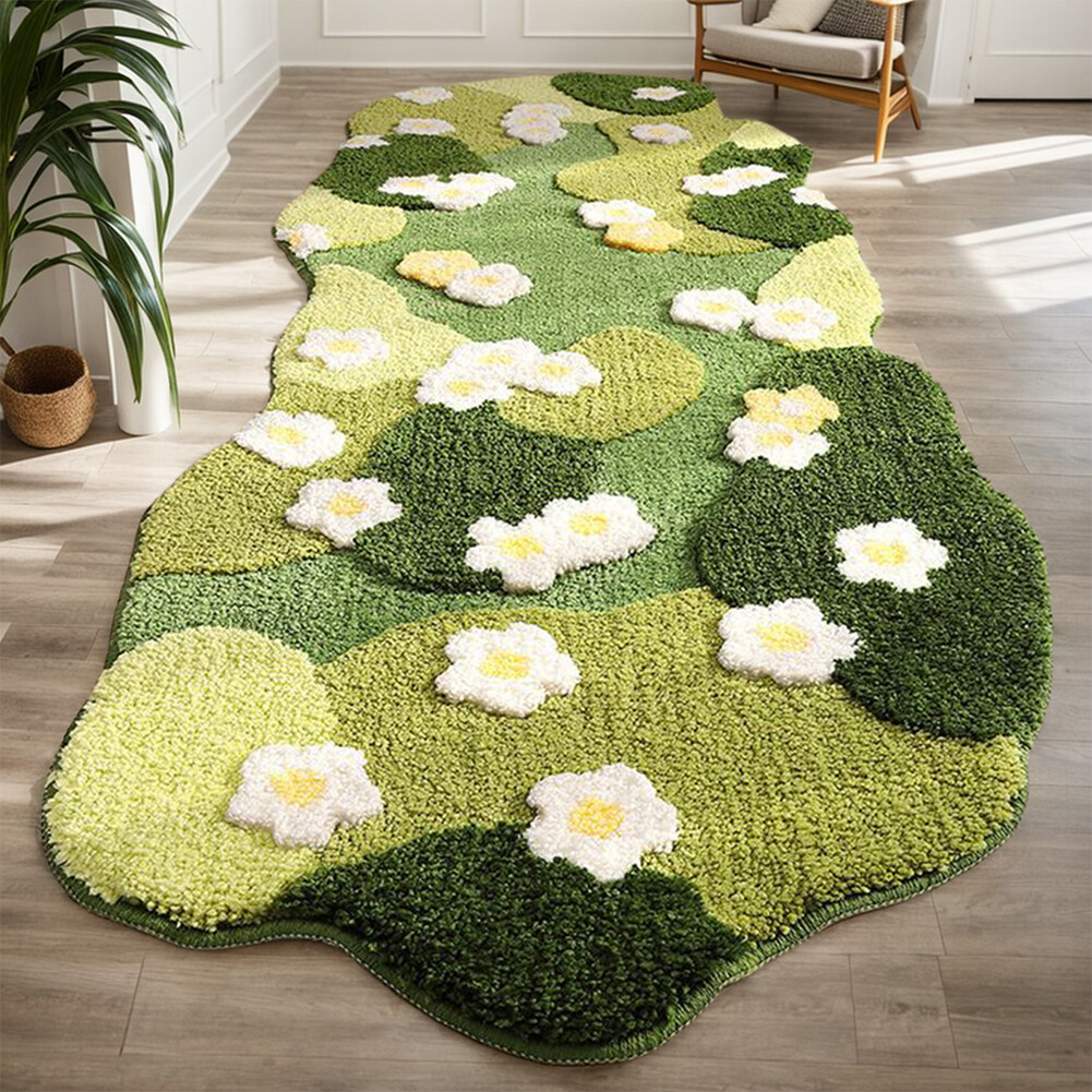 Area Moss Rug Lovely Green Flower Moss Leaf Rug Moss Bedroom