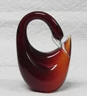 Vintage MCM Murano Dark Red Glass Swan