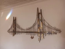 Vintage Golden Gate Bridge Wall Art Signed by the artist Curtis Jere 1970