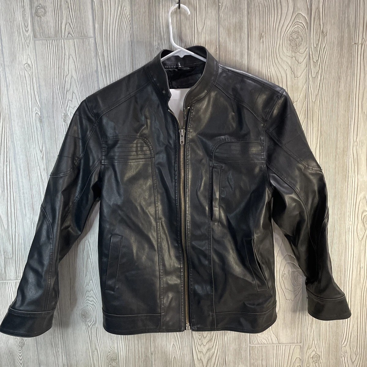 Faux leather jacket mens hotsell sale