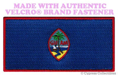 GUAM NATIONAL FLAG PATCH GUAMANIAN ISLAND EMBROIDERED w/ VELCRO  Brand Fastener