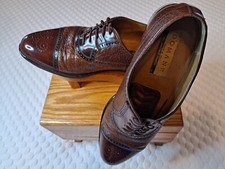 Johnston Murphy Domanti Men's Shoes 9 M Oxford Lace up Brown Leather Cap Toe