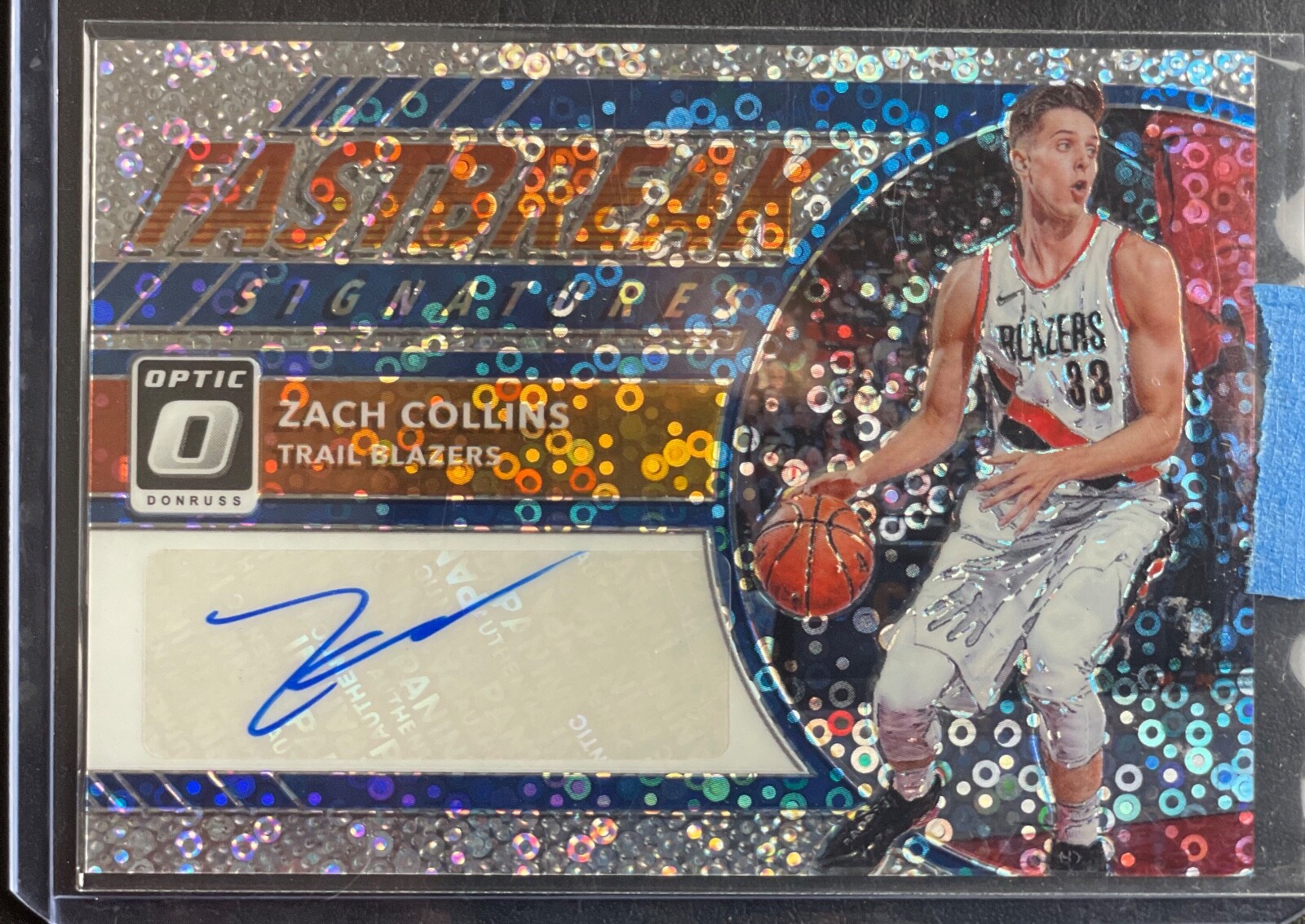 Zach Collins 2017-18 Panini Optic Fast Break Signatures Auto RC #FB-ZCL